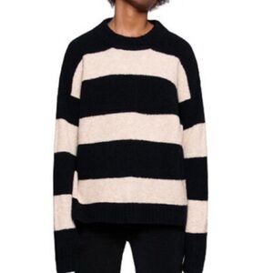 Zadig & Voltaire Tony Striped Wool Blend Sweater Size M